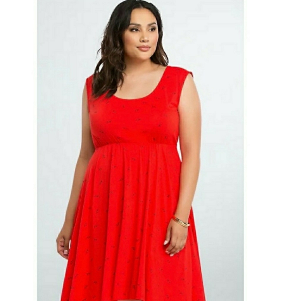 Torrid sunglasses print red skater dress